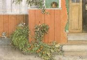 Carl Larsson Suzanne on the Front Stoop Spain oil painting artist